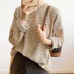 Cotton Button-Up Shirt Women Striped Long Sleeve