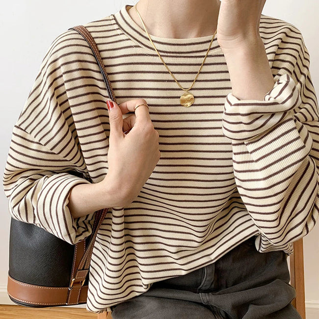Christina | Striped Button-Up Shirt for Women