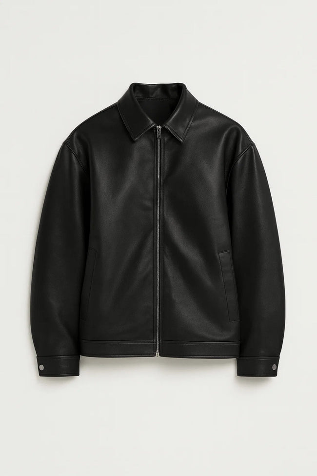 Elijah | Zip-Up Faux Leather Jacket for Men