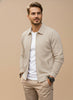 Knit Jacket Men Zip Front Classic Collar Ribbed Cuffs