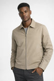 Zip Jacket Men Shirt Collar Straight Hem Regular Fit