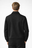 Zip Jacket Men Shirt Collar Ribbed Hem Regular Fit