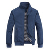 Zip Jacket Men Woven Stand Collar Regular Fit Autumn Winter