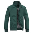 Zip Jacket Men Woven Stand Collar Regular Fit Autumn Winter
