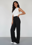 Straight Leg Trousers Women High Waist Tailored