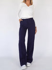 Straight Leg Trousers Women High Waist Tailored