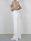 Straight Leg Trousers Women High Waist Tailored