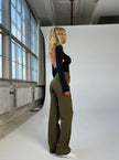Straight Leg Trousers Women High Waist Tailored