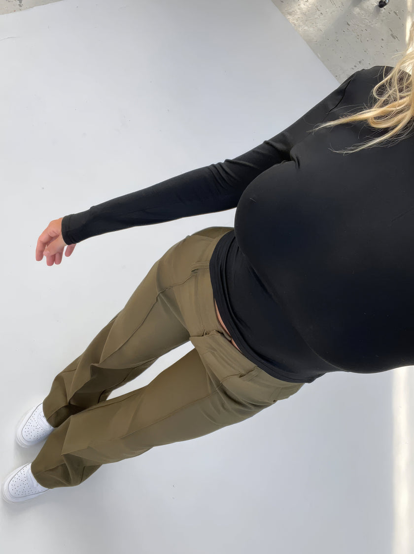 Straight Leg Trousers Women High Waist Tailored