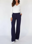 Straight Leg Trousers Women High Waist Tailored