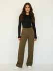 Straight Leg Trousers Women High Waist Tailored