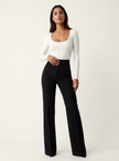 Flared Trousers Women High Waist Tailored Flattering