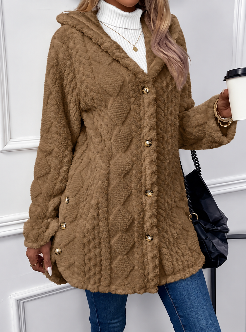 Johanna | Women's Hooded Teddy Fleece Jacket