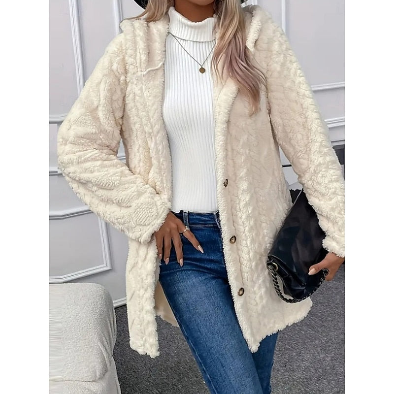 Johanna | Women's Hooded Teddy Fleece Jacket