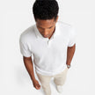 Men's breathable slim fit jacquard knit polo shirt by FJØRNA, casual summer men's shirt with detailed pattern and comfortable fit.