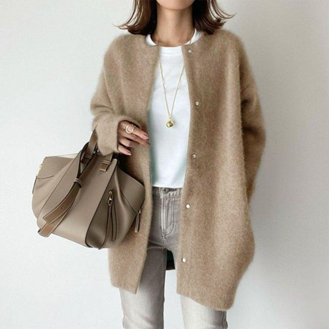 Mary | Women's Versatile Oversized Cardigan Sweater Knit Sweater with Wrap Cozy for Casual