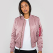Bomber Jacket Women Satin Utility Pockets Classic