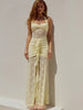 FJØRNA lace women's maxi dress for evening and formal wear, featuring intricate lace details and a flowing silhouette.