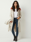 Raincoat Women Long Trench with Removable Lining