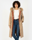 Raincoat Women Long Trench with Removable Lining
