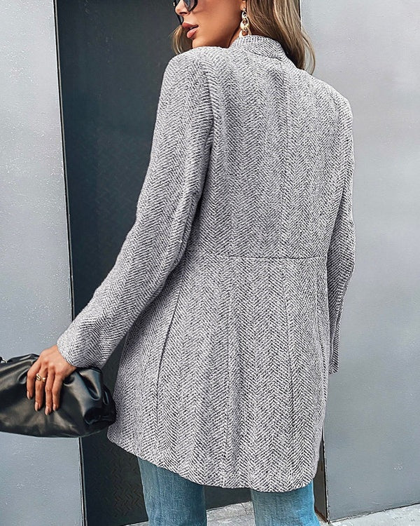 Longline Blazer Coat Women Tailored Structured