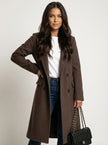 Double Breasted Coat Women Long Wide Lapel Collar