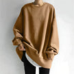Longline Oversized Knit Sweater Women Relaxed Fit