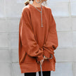 Longline Oversized Knit Sweater Women Relaxed Fit