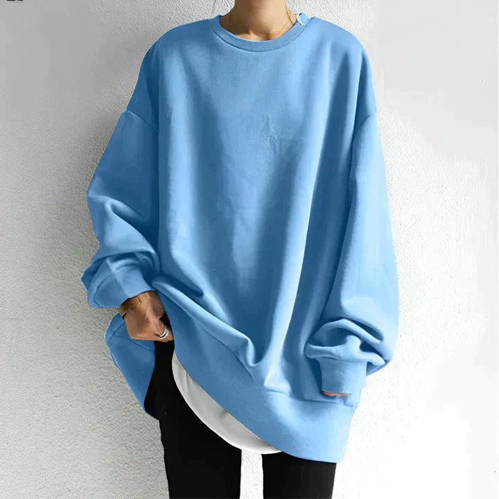 Longline Oversized Knit Sweater Women Relaxed Fit