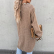 Long Knit Cardigan Women Open Front Relaxed Fit Mid-Season