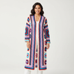 Longline Crochet Cardigan Women Open Front Colourful