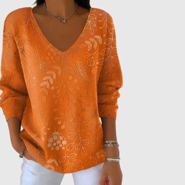 Aislynnne | Women's Versatile V-Neck Sweater Pullover with Chic Cozy for Autumn