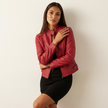 Leather Jacket Women Cropped Tailored Fit Stand Collar