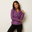 Leather Jacket Women Cropped Tailored Fit Stand Collar