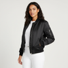 Bomber Jacket Women Lightweight Zip Up Burgundy