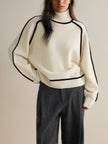 Donna | Women's Tailored Oversized Knit Turtleneck Sweater Pullover