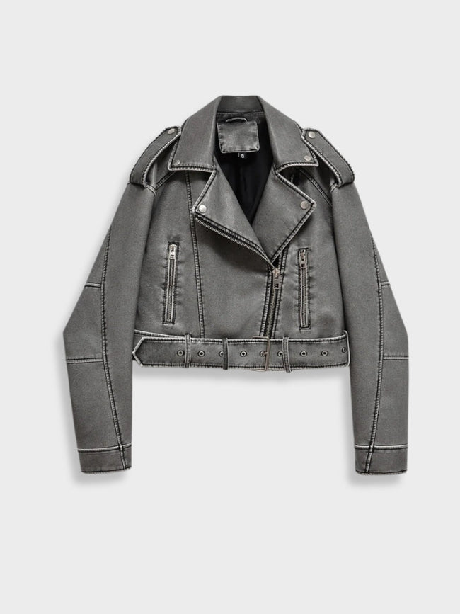Faith | Faux Leather Moto Jacket for Women