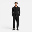 Men's FJØRNA linen summer outfit, breathable lightweight two-piece set with collar and buttons, ideal for warm weather.