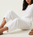 Wide Leg Trousers Women Lightweight Elastic Waist
