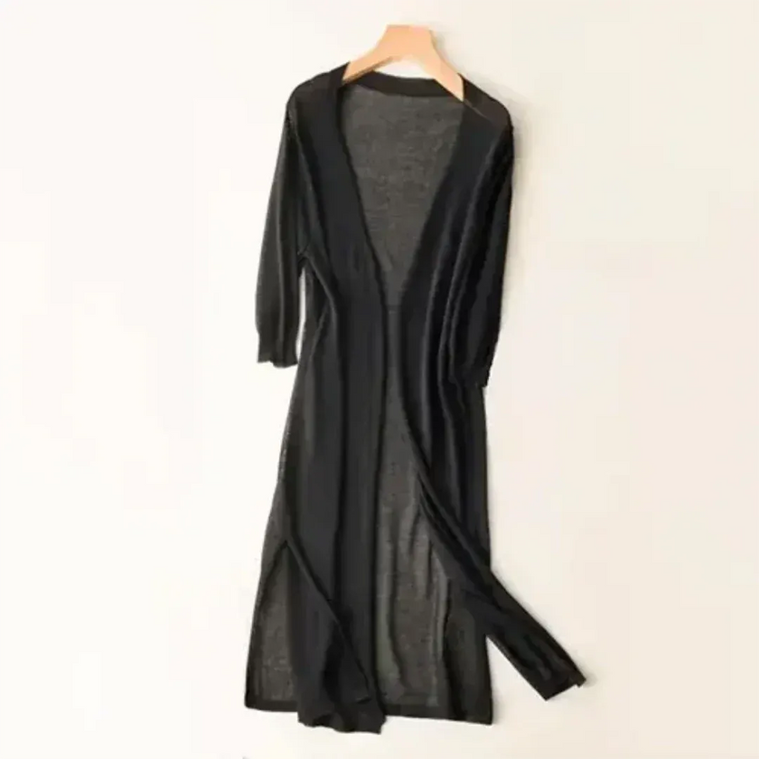 Long Cardigan Women Lightweight Open Front Relaxed Fit