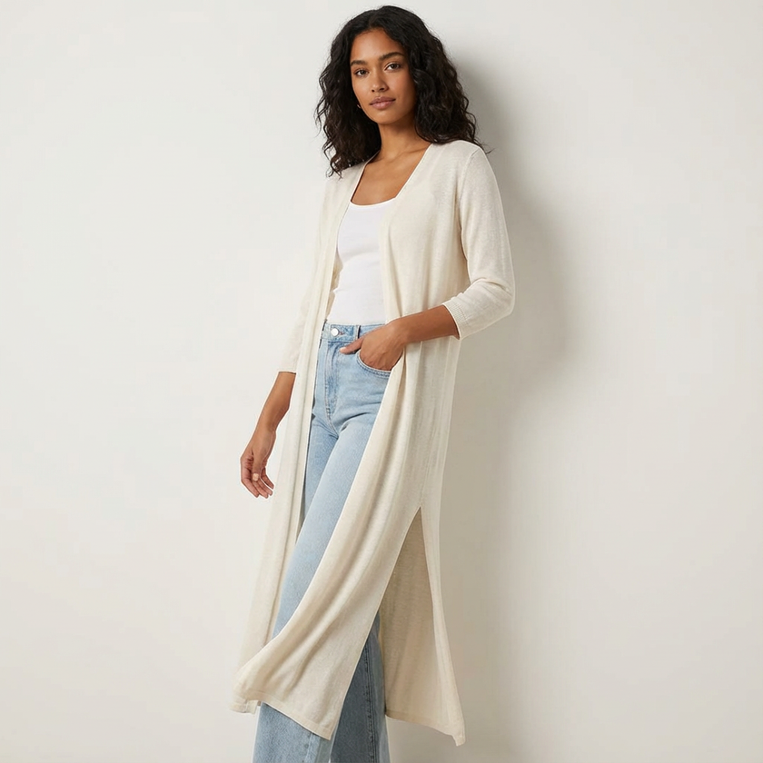 Long Cardigan Women Lightweight Open Front Relaxed Fit