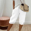 Linen Bermuda Shorts Women High Waist Relaxed