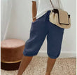 Linen Bermuda Shorts Women High Waist Relaxed
