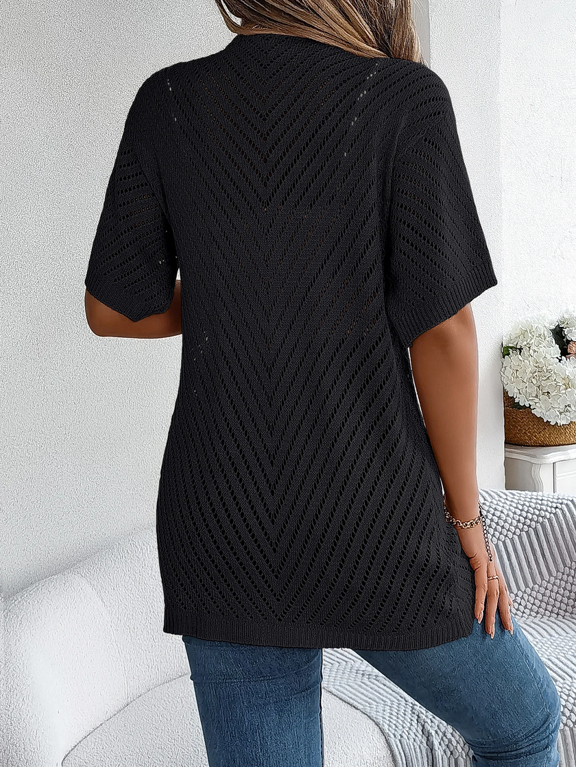Lightweight Knit Cardigan Women Open Front Relaxed Fit