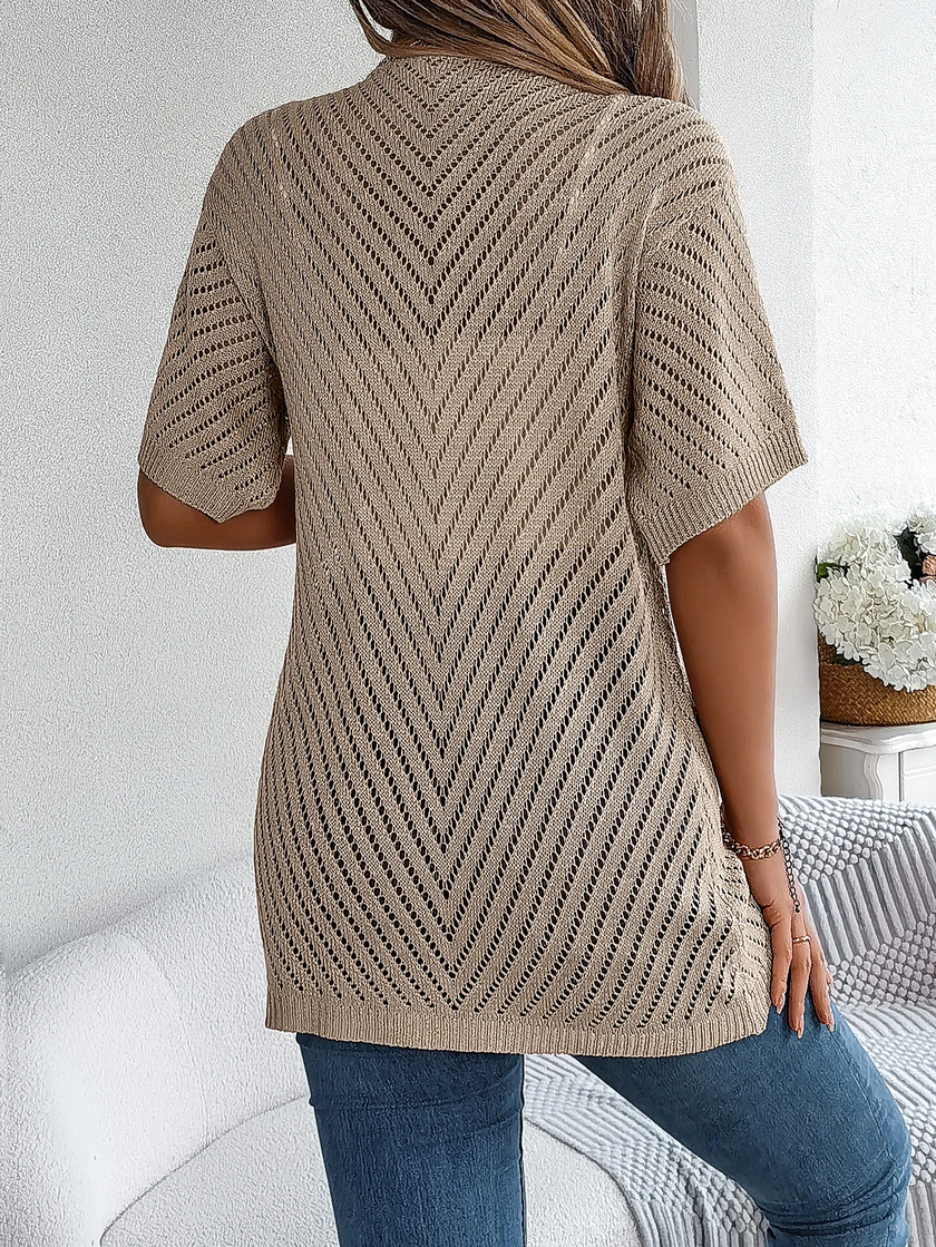 Lightweight Knit Cardigan Women Open Front Relaxed Fit