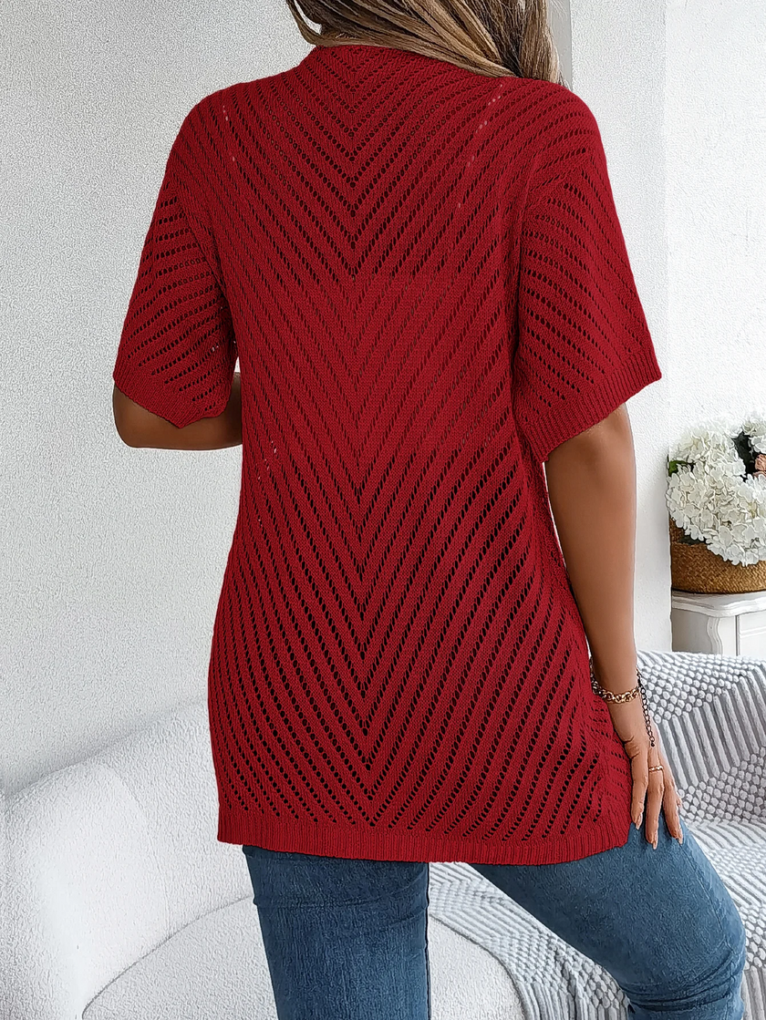 Lightweight Knit Cardigan Women Open Front Relaxed Fit