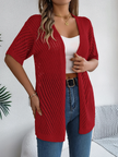 Lightweight Knit Cardigan Women Open Front Relaxed Fit