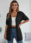 Lightweight Knit Cardigan Women Open Front Relaxed Fit