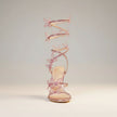 FJØRNA Butterfly Rhinestone Wrap Stiletto Sandals for women with butterfly design and sparkling rhinestones on elegant heels.