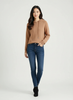 Wool Cashmere Blend Hoodie Women Ribbed Relaxed Fit